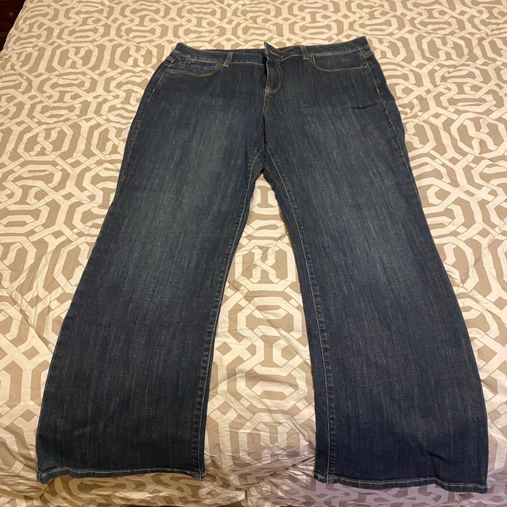 Talbots straight Jeans 16 P dark blue